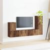 vidaXL TV Cabinet Set Wall-mounted 3 pcs Old Wood Engineered Wood
