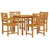 vidaXL Garden Dining Set 5 pcs Brown Solid Acacia wood