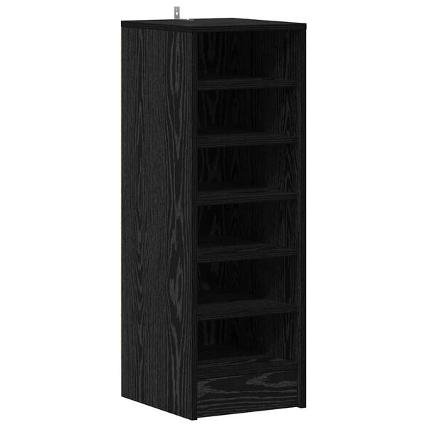 vidaXL Shoe Cabinet Black Oak 32 x 35 x 90 cm Engineered Wood