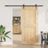 vidaXL Sliding Door with Hardware Set 100x210 cm Solid Wood Pine
