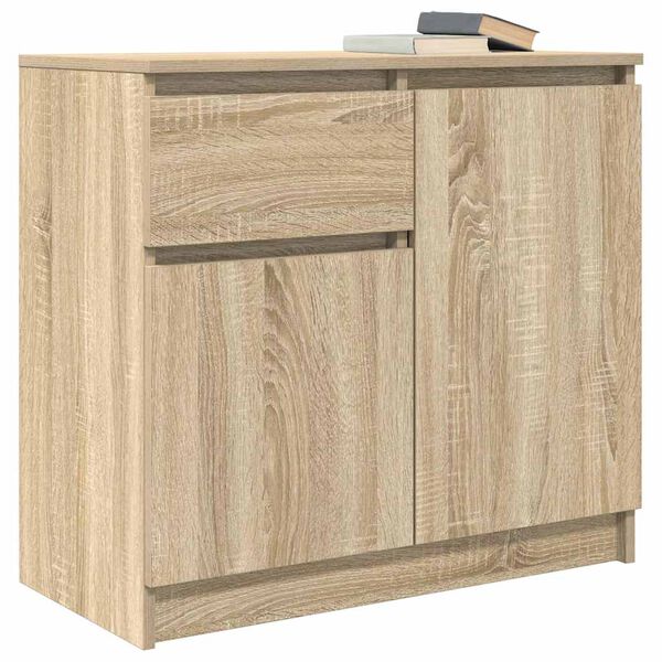 vidaXL Sideboard with Drawer Sonoma Oak 71x35x65 cm Engineered Wood