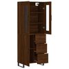 vidaXL Highboard Brown Oak 69.5x34x180 cm Engineered Wood