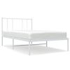 vidaXL Metal Bed Frame without Mattress with Headboard White 90x190cm