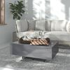 vidaXL Coffee Table High Gloss Grey 85x55x31 cm Engineered Wood