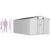 vidaXL Garden Shed 257x392x181 cm Metal Brown