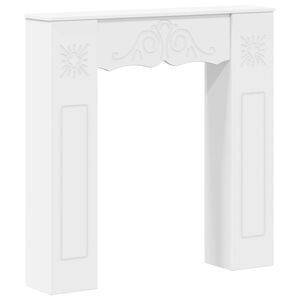 vidaXL Fireplace Surround White 102 x 20 x 102 cm Engineered Wood