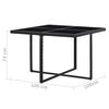 vidaXL 9 Piece Outdoor Dining Set with Cushions Poly Rattan Black