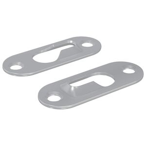 vidaXL Keyhole Hanger 2 pcs Silver 45 x 16 x 3.5 mm Iron