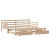 vidaXL Daybed with Trundle and Drawers without Mattress 80x200 cm