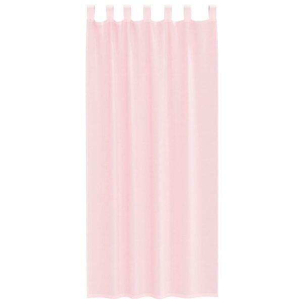 vidaXL Voile Curtains with Loops 2 pcs Light Pink 140x245 cm