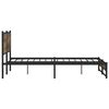 vidaXL Metal Bed Frame without Mattress Smoked Oak 200x200 cm