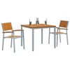 vidaXL Garden Dining Set 3 pcs Grey and brown 90 x 90 x 75 cm
