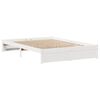 vidaXL Bed Frame without Mattress White 135x190 cm Double Solid Wood Pine