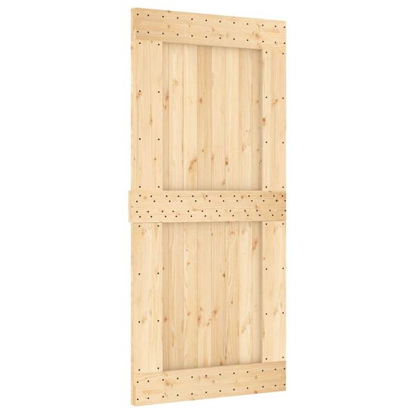 vidaXL Sliding Door with Hardware Set 95x210 cm Solid Wood Pine