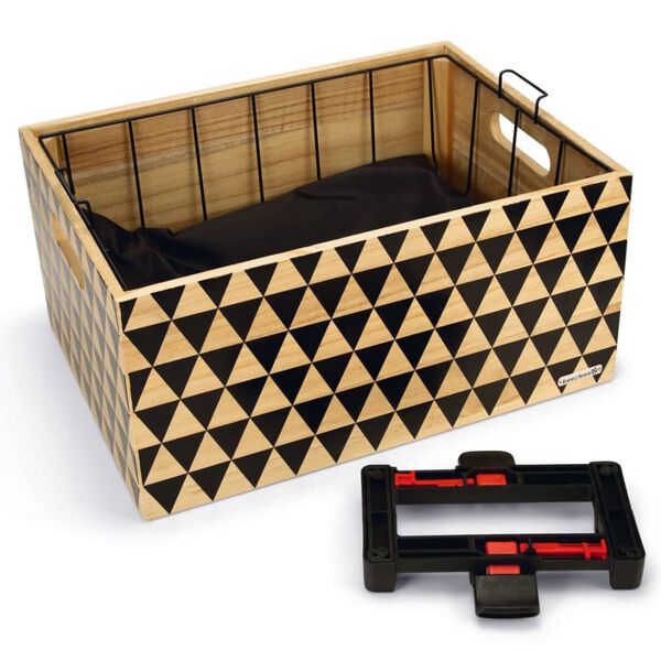 Beeztees Dog Bike Carrier Wood Pattern