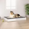 vidaXL Dog Bed White 91.5x64x9 cm Solid Wood Pine