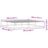 vidaXL Bed Frame without Mattress White 200x200 cm Metal