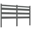 vidaXL Bed Headboard | Grey | Solid pine wood | Standard | Decorative Inlays