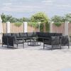 vidaXL Garden Sofa Set Anthracite Steel
