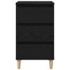 vidaXL Bedside Cabinet Black Oak 40 x 35 x 69 cm Engineered Wood