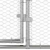 vidaXL Chicken Cage 3 pcs Silver 600 x 200 x 200 cm Steel and PE