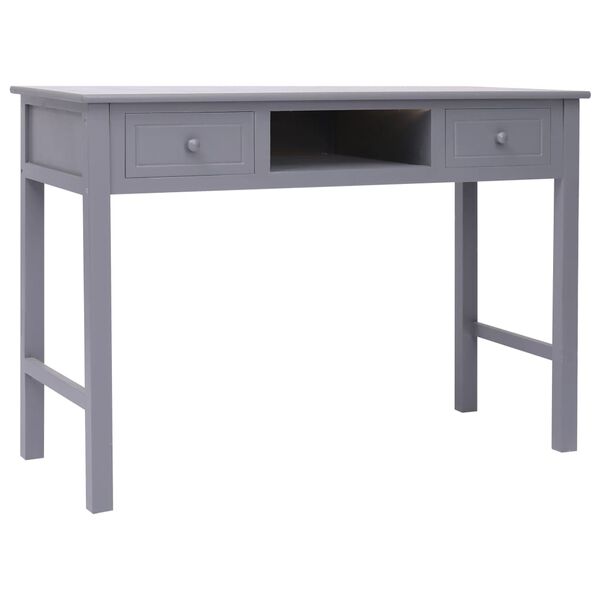 vidaXL Writing Desk Grey 110x45x76 cm Wood
