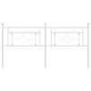 vidaXL Metal Replace Headboard White 180 cm