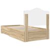 vidaXL Bed Frame with Drawer Sonoma Oak 100 x 200 cm Engineered Wood