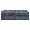 vidaXL Modular Sofa 2 pcs Indigo Print 140 x 70 x 36 cm Fabric