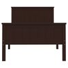vidaXL Bed Frame without Mattress Dark Brown Solid Wood Pine 90x200 cm