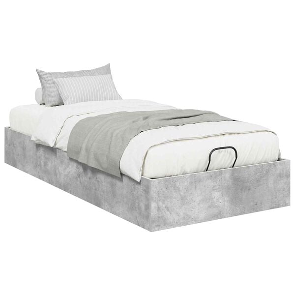 vidaXL Ottoman Bed Frame Concrete Grey 90 x 200 cm Engineered Wood