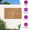 vidaXL Garden Wall Decoration 105x55 cm Corten Steel Flower Design
