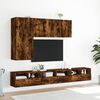 vidaXL TV Cabinet Wall-mounted Smoked Oak 100x30x41 cm