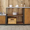 vidaXL Kitchen Storage with Shelf Rusty 90 x 50 x 92 cm Steel
