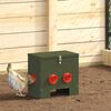 vidaXL Chicken Feeder Olive Green 40.5 x 25 x 38 cm Cold-Rolled Steel