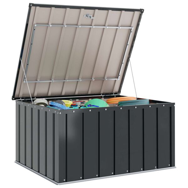 vidaXL Garden Storage Box Black 101 x 82 x 50 cm Steel