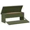 vidaXL Chicken Treadle Feeder Olive Green 48.5 x 39.5 x 19 cm