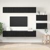 vidaXL TV Cabinet Set Wall-mounted Black Oak Engineered Wood