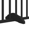 vidaXL Dog Gate with Door Foldable 4 Panels Black 320 cm Poplar Wood