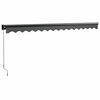 vidaXL Retractable Awning Anthracite 4.5x3 m Fabric and Aluminium