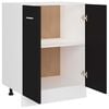 vidaXL Bottom Cabinet Black 60x46x81.5 cm Engineered Wood