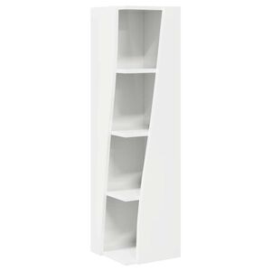 vidaXL Corner Cabinet High Gloss White 27.5x27x102cm Engineered Wood
