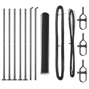 vidaXL Fence Post Grey 10 x 1 m (13 mm mesh) Steel and PVC