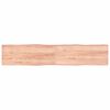 vidaXL Table Top Light Brown 200x40x(2-6)cm Treated Solid Wood Live Edge