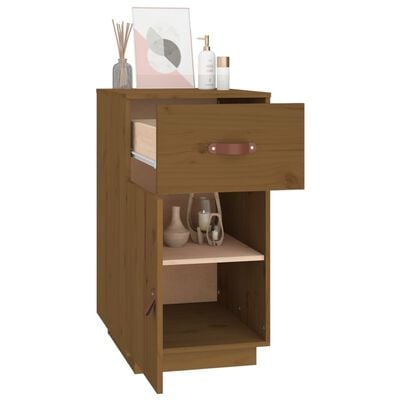 vidaXL Desk Cabinet Honey Brown 40x50x75 cm Solid Wood Pine