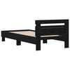 vidaXL Bed Frame with LED Black Oak 100 x 200 cm Engineered Wood