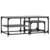 vidaXL Nesting Coffee Tables 2 pcs Grey Sonoma Engineered Wood