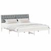 vidaXL Bed Frame with Upholstered Headboard White 180 x 200 cm