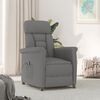 vidaXL Electric Recliner Chair Dark Grey Microfiber Fabric
