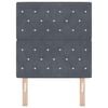 vidaXL LED Headboard with LED Strip Lights Dark Grey 80 cm Polyester